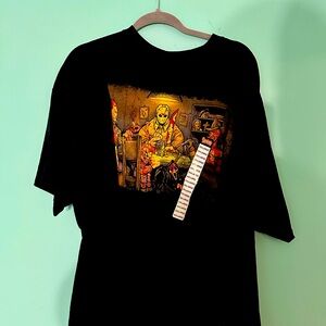 Get Down Art Slashers Playing Poker Men's T-Shirt Black Size XXL